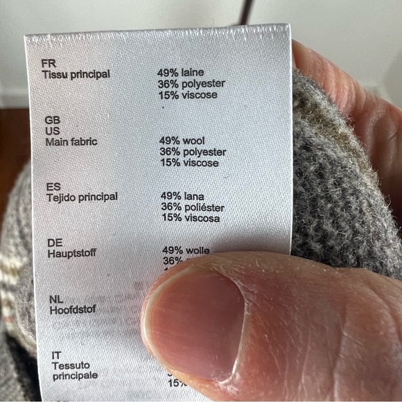 Maje Garion Plaid Blazer Coat Brown Size 36 US 4 - Picture 11 of 11